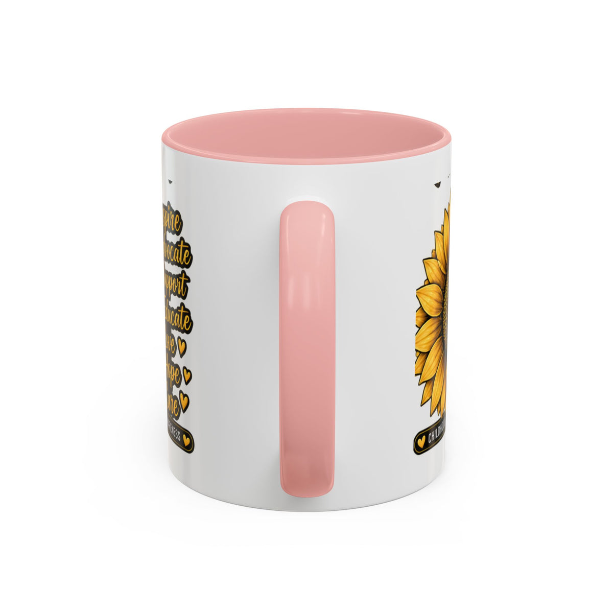 Childhood Cancer Awareness Sunflower Accent Coffee Mug (11/15oz)
