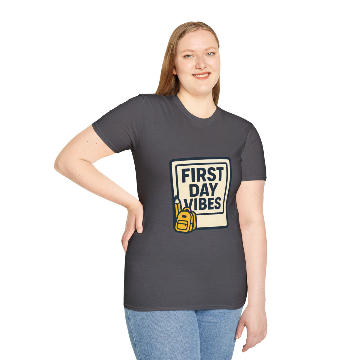 First Day Vibes T-Shirt — 'First Day' Retro Badge Tee - Trending Now - September 2026