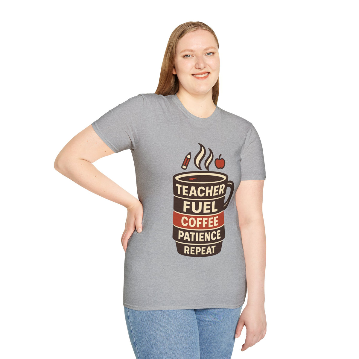 Teacher Fuel Coffee T-Shirt — 'Teacher Fuel: Coffee, Patience, Repeat' Shirt - Trending Now - August 2026