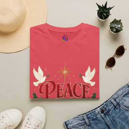 Peace on Earth T-Shirt — Holiday Dove & Star Christmas Tee