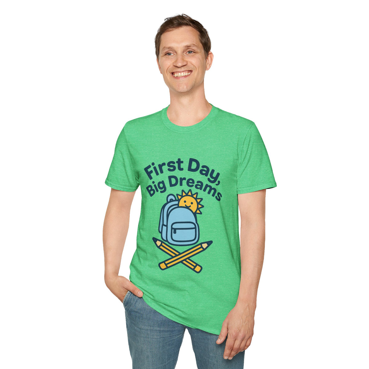 First Day Big Dreams T-Shirt — Cute Backpack & Pencil Back-to-School Tee - Trending Now - August 2026
