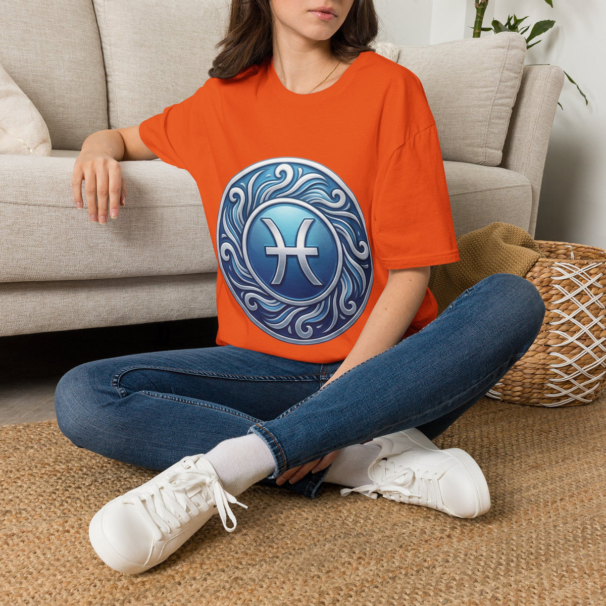 Pisces Zodiac T-Shirt – Blue Water Sign Astrology Tee