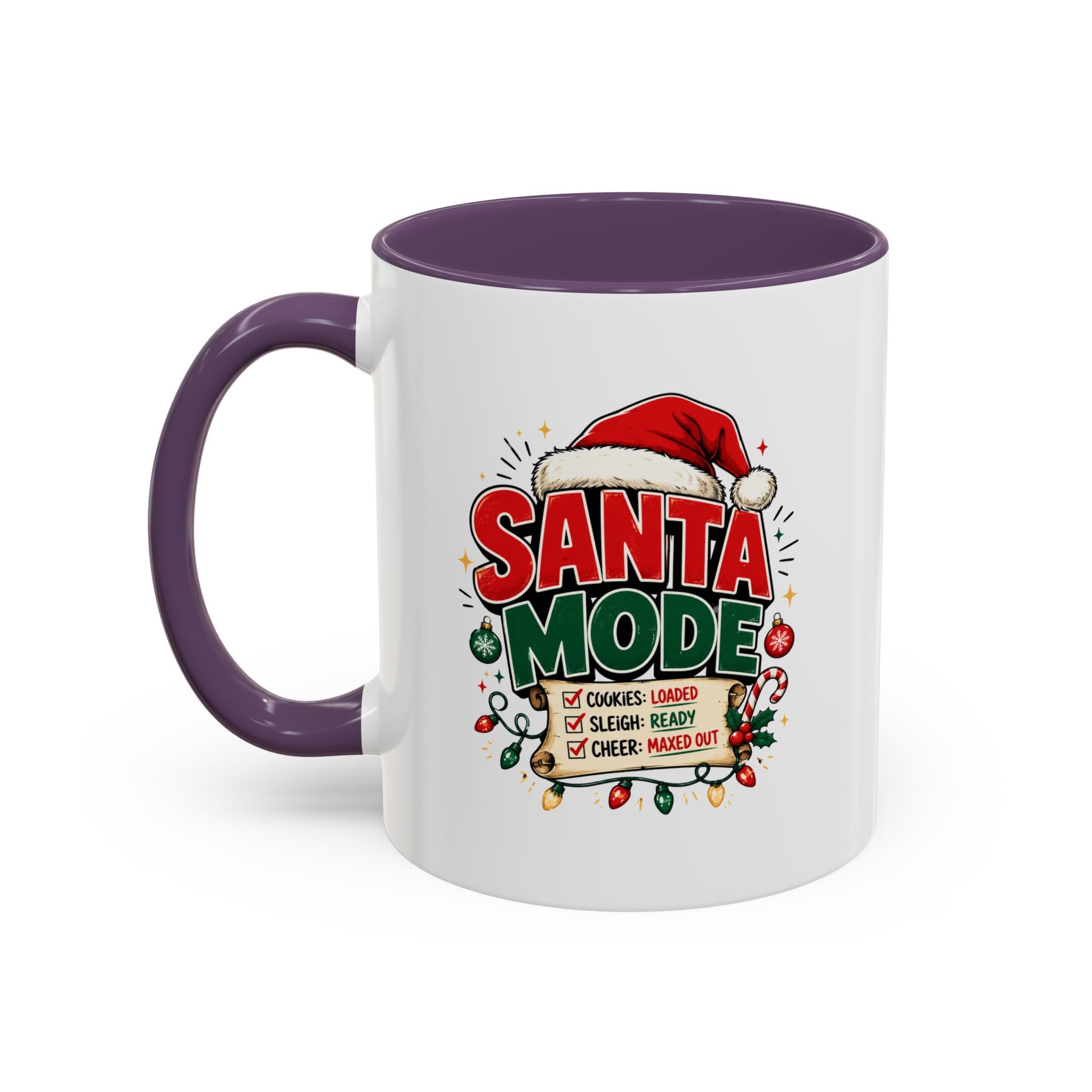 Santa Mode Coffee Mug — Christmas Holiday Accent Mug