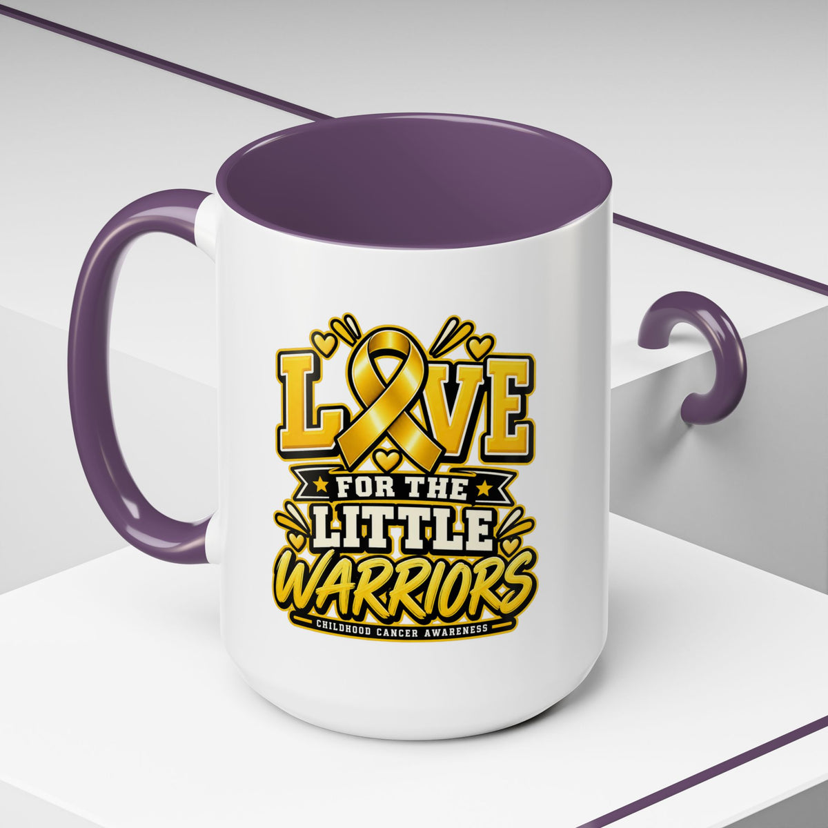 Coffee Mug — "Love for the Little Warriors" Childhood Cancer Awareness Accent Mug