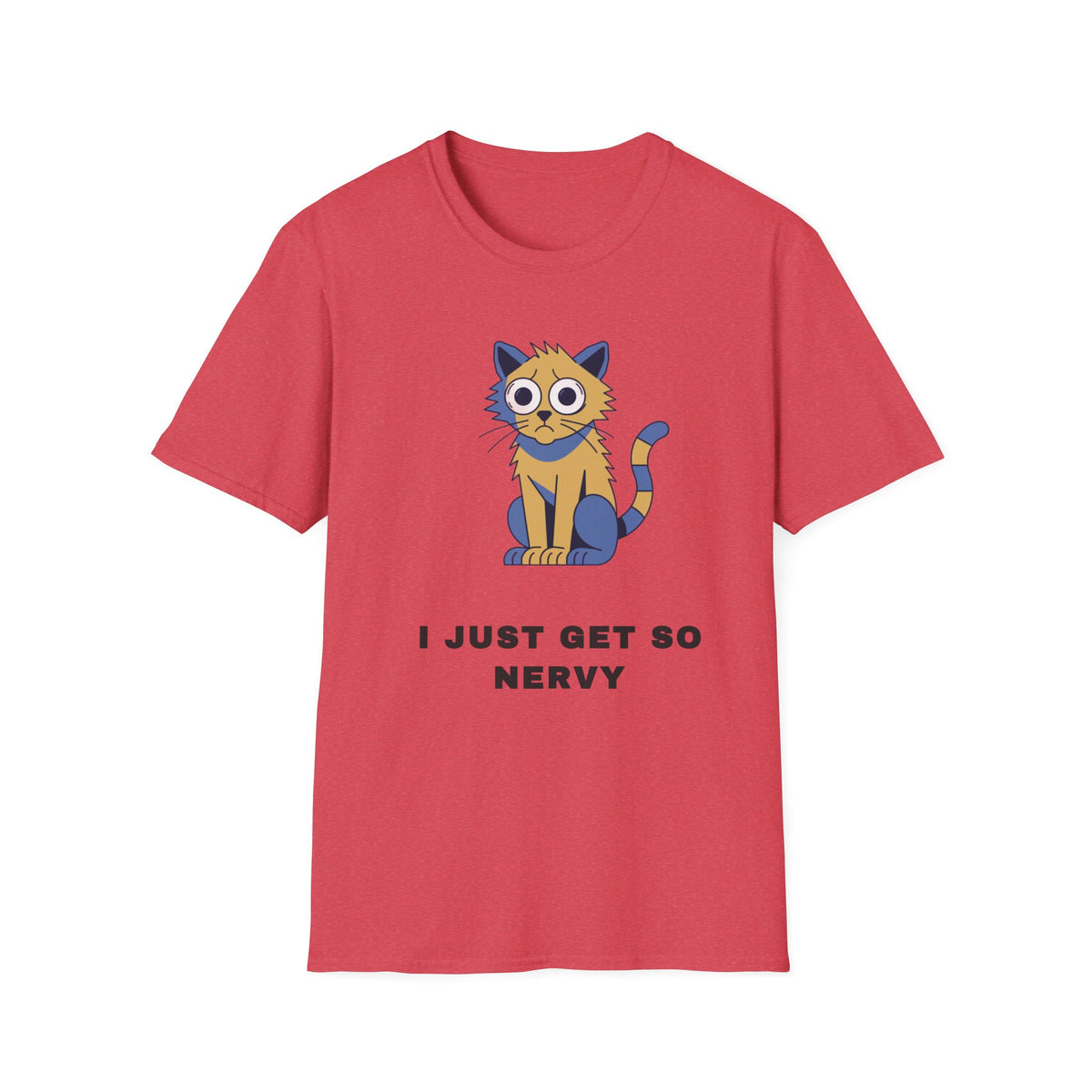 I Just Get So Nervy Cat T-Shirt — Cute Anxious Cat Graphic Tee - Trending Now - September 2026