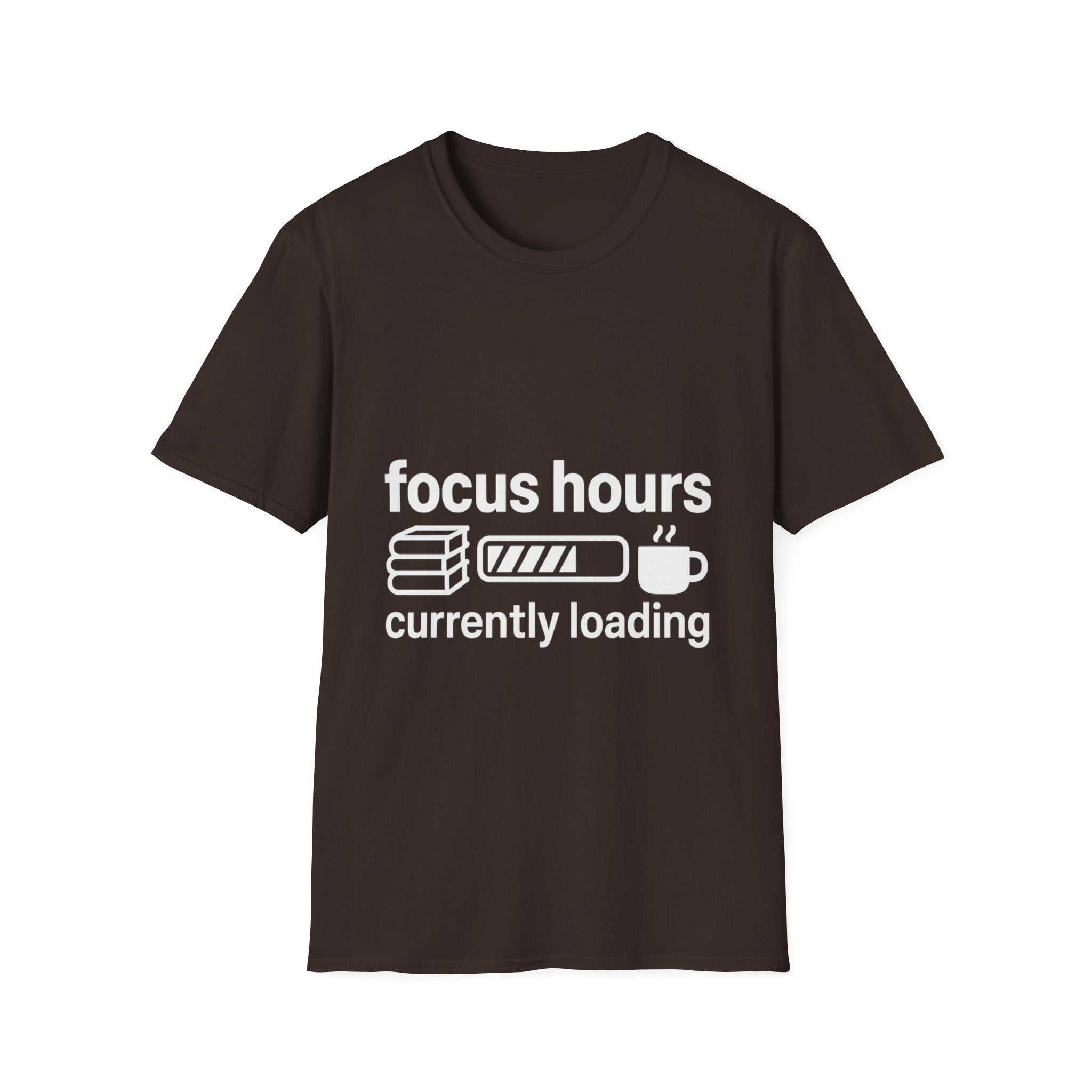 Focus Hours T-Shirt — "Focus Hours Currently Loading" Graphic Tee for Productivity & Remote Work - Trending Now - August 2026 Trends - Everyday T-Shirt