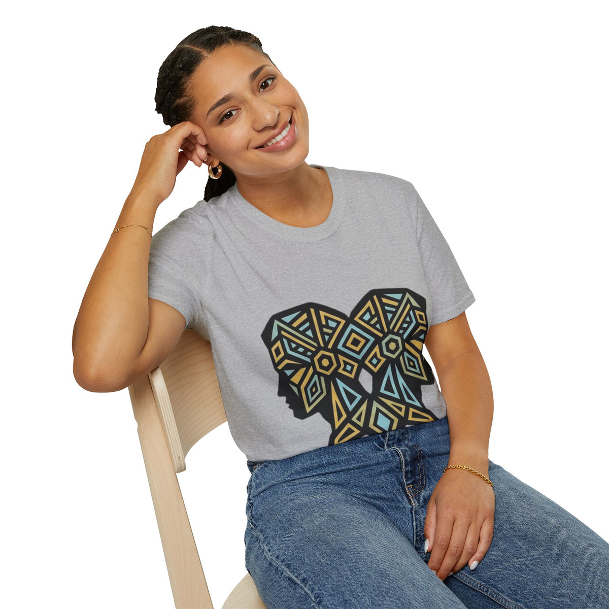 Geometric Elephant Tee — Tribal Mosaic Elephant Graphic T-Shirt