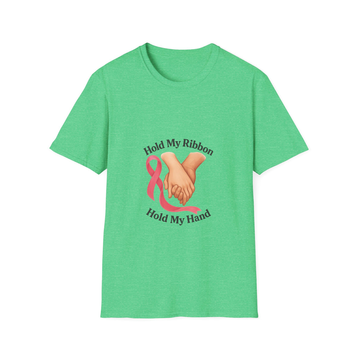 Breast Cancer Support T-Shirt — “Hold My Ribbon Hold My Hand” - Trending Now - October 2026