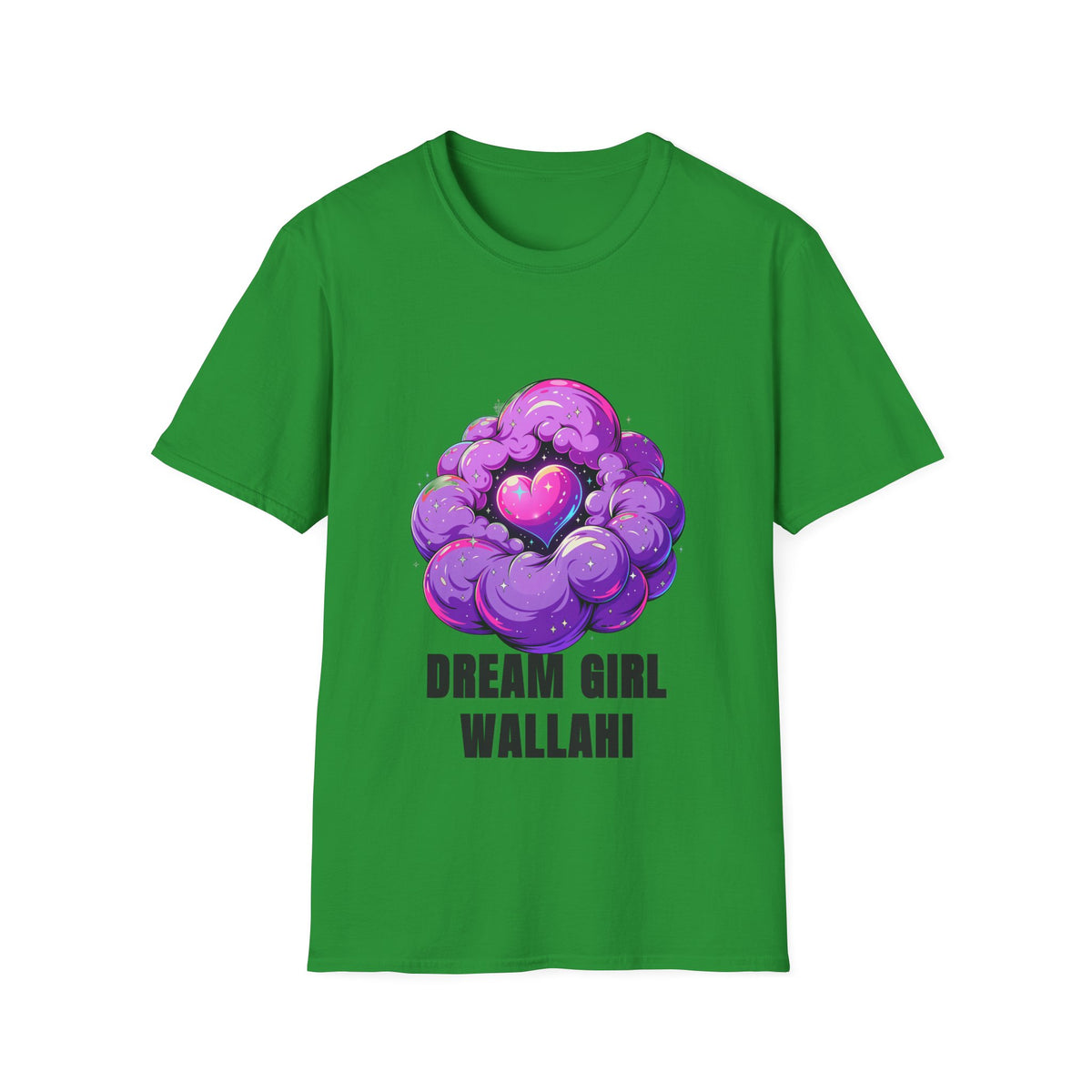 Dream Girl Wallahi T-Shirt — Cute Purple Heart Cloud Graphic Tee - Trending Now - August 2026