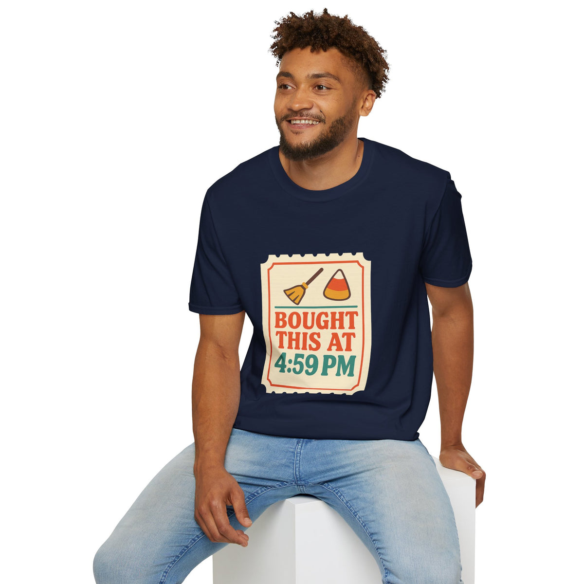 T-Shirt — "Bought This At 4:59 PM" Retro Grocery Sticker Design - Trending Now - October 2026