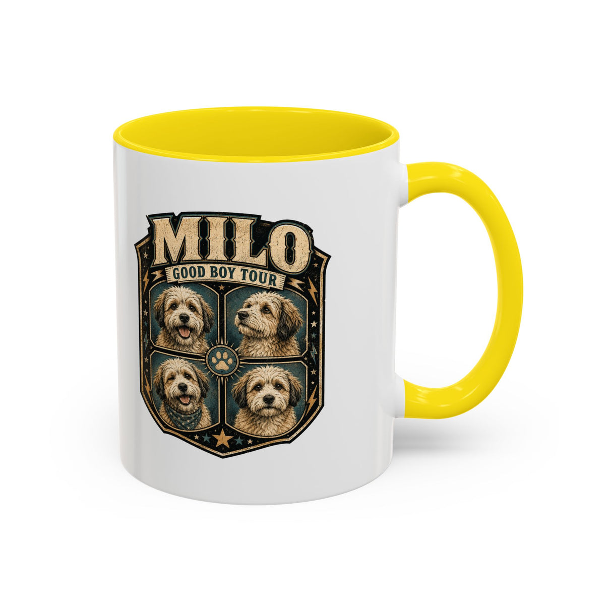 Milo Bailey Dog Dad Mom Milo 'Good Boy Tour' Accent Coffee Mug – Personalized Dog Lover Gift