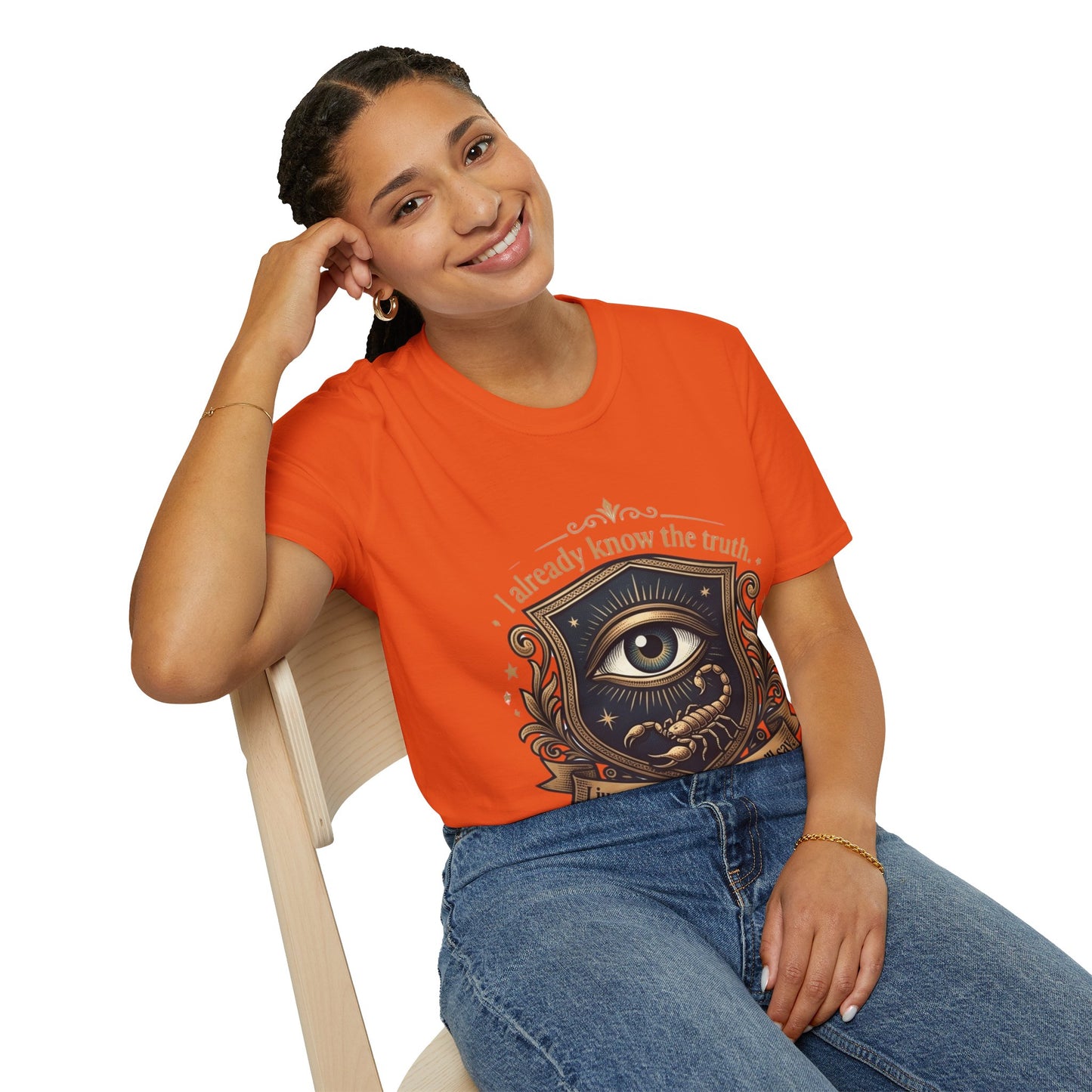 I Already Know the Truth Scorpio T-Shirt — Mystical Third Eye Zodiac Tee