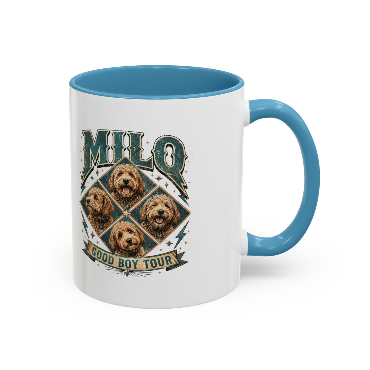 Milo Bailey Dog Dad Mom Good Boy Tour Accent Coffee Mug – Milo Dog Portraits