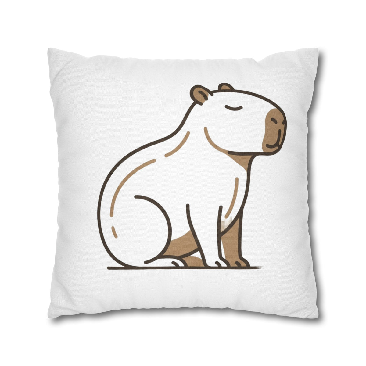 Funny Capybara Cute Throw Pillowcase – Minimalist Animal Decorative Cushion