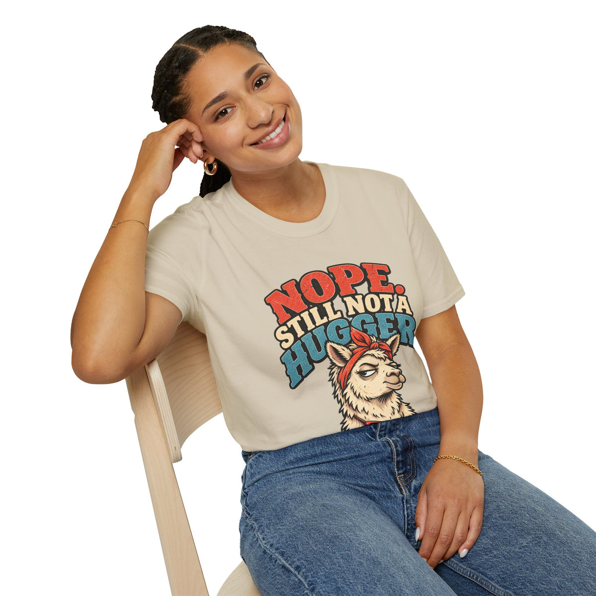 Funny And Witty Nope Still Not a Hugger Llama T-Shirt