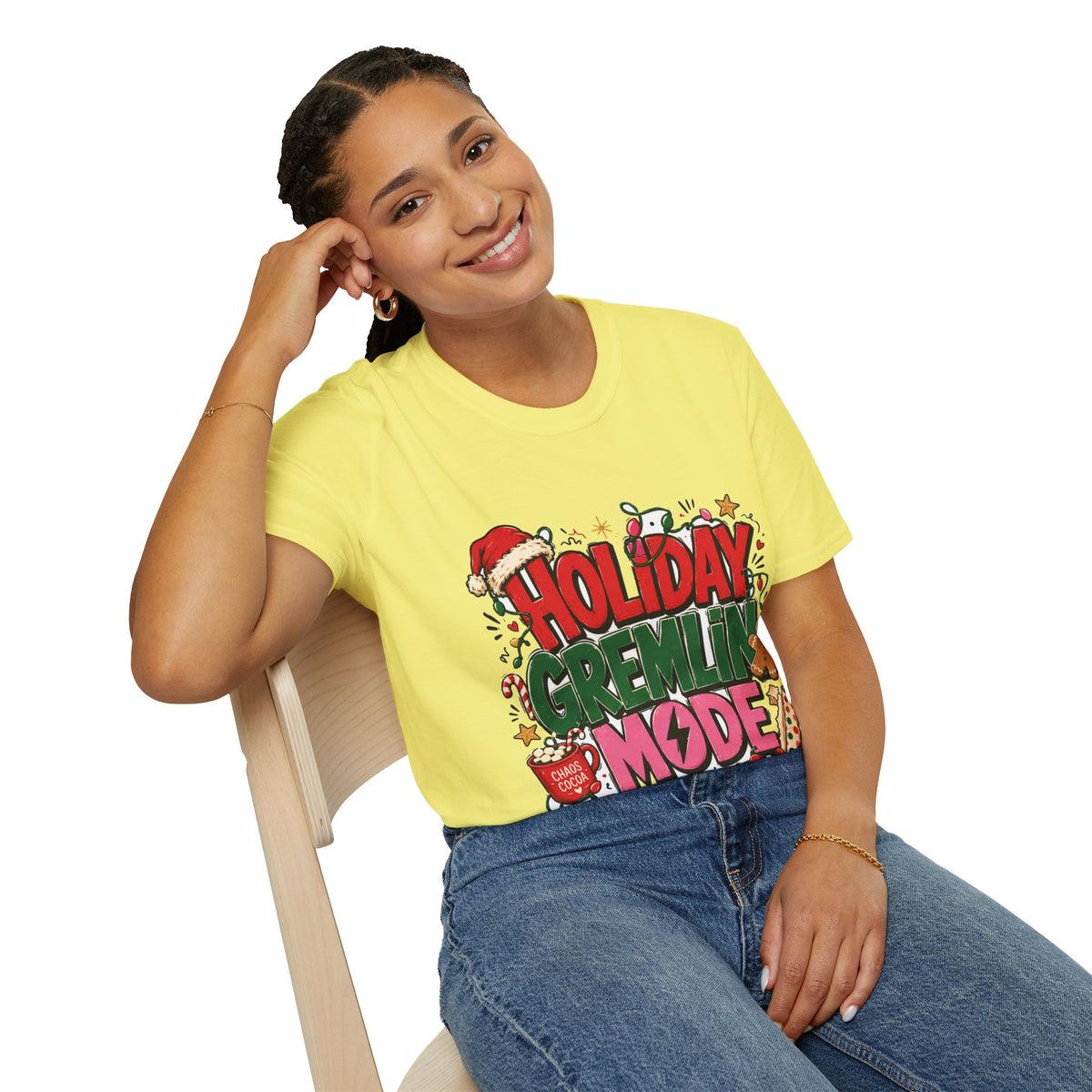 Holiday Gremlin Mode T-Shirt — Christmas Cute Festive Graphic Tee