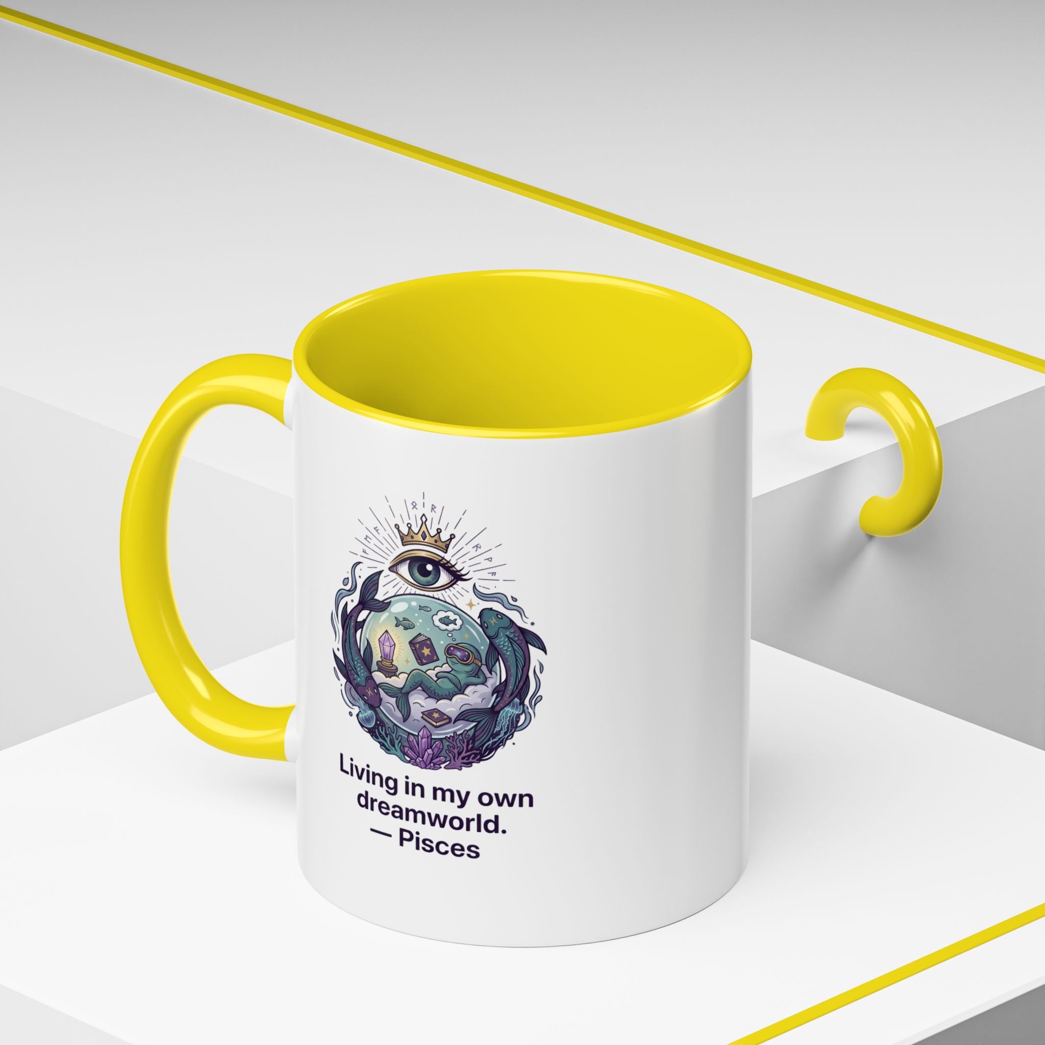 Pisces Coffee Mug — Living in My Own Dreamworld Accent Mug