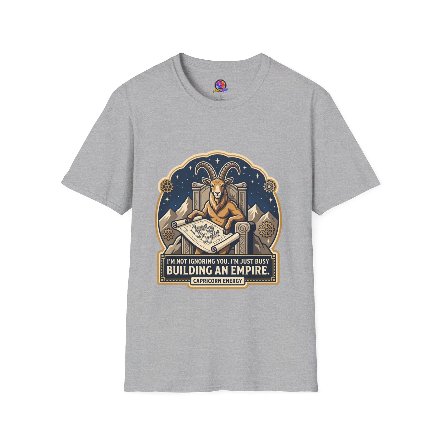 Capricorn Zodiac T-Shirt — "Building an Empire" Goat Horoscope Tee