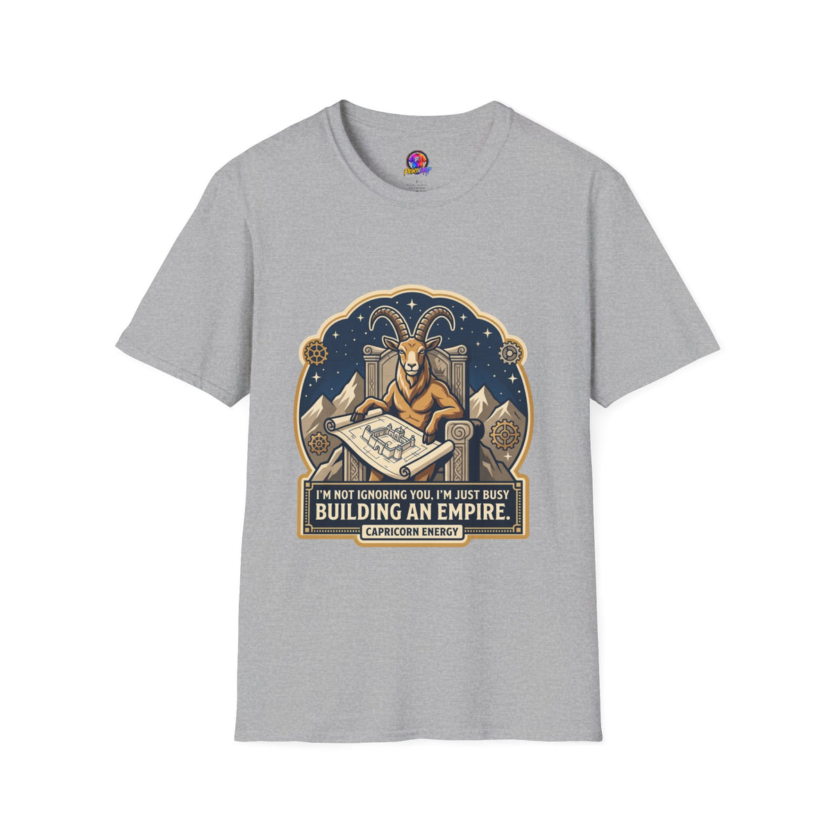 Capricorn Zodiac T-Shirt — "Building an Empire" Goat Horoscope Tee
