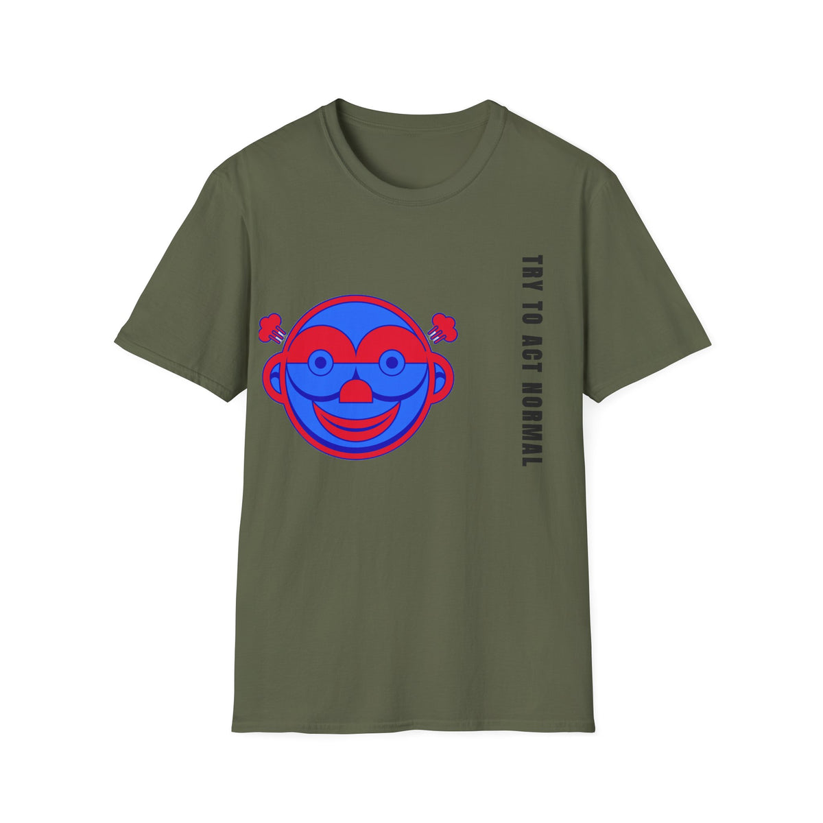 Peekaboo Monkey T-Shirt — Retro Red & Blue Cartoon Graphic Tee - Trending Now - September 2026