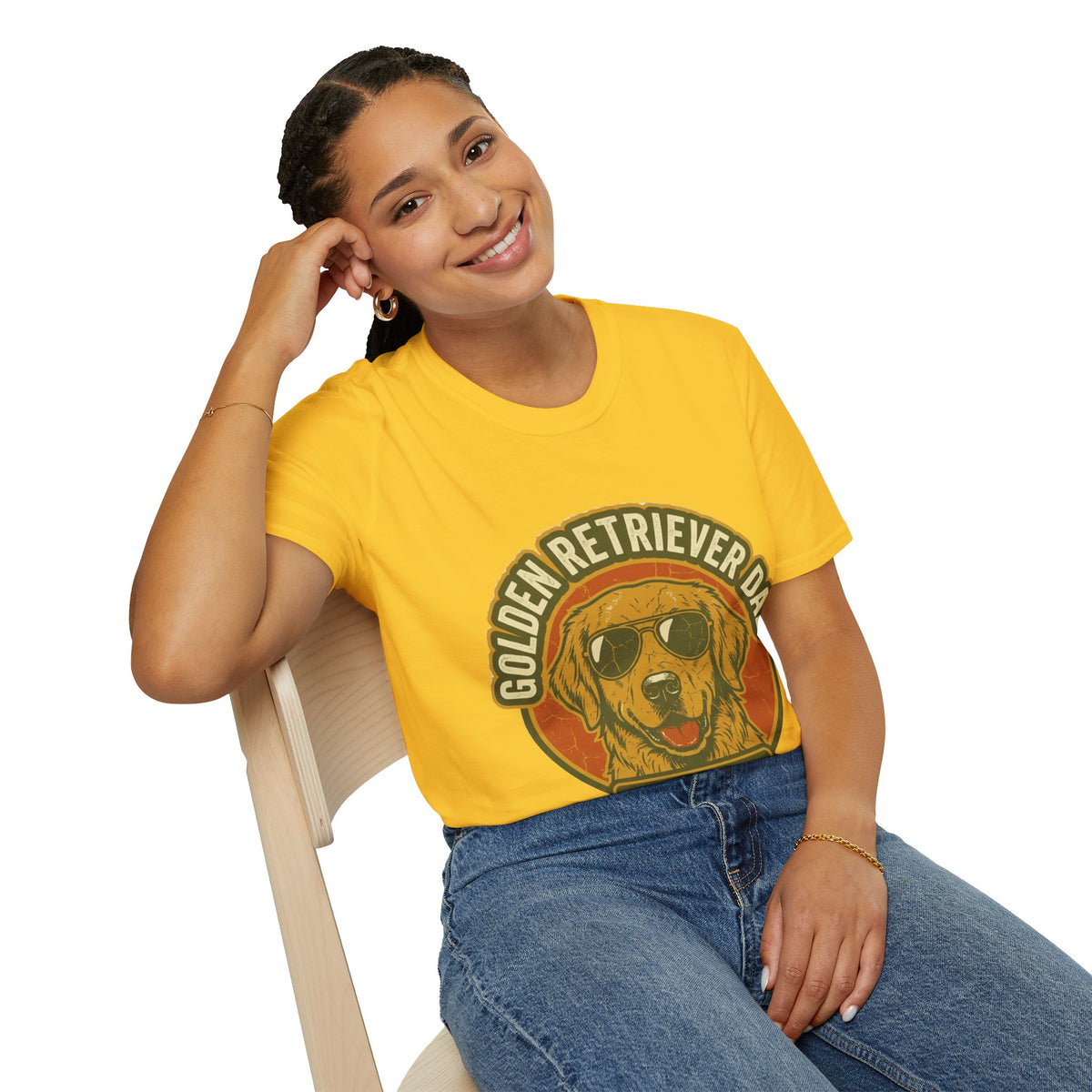 Golden Retriever Dad T-Shirt — Certified Retro Dog Dad Tee