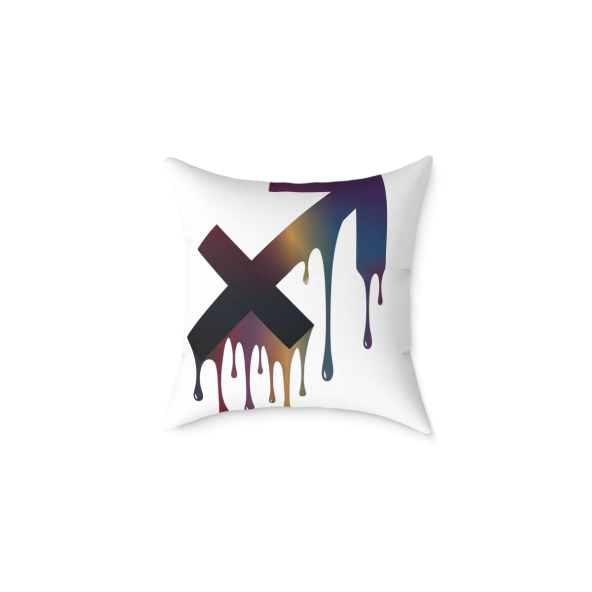 Dripping Sagittarius Zodiac Astrological Square Poly Canvas Pillow