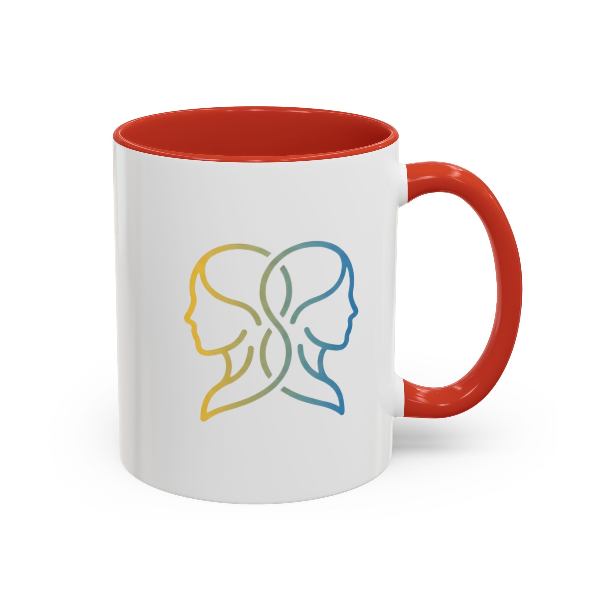 Gemini Zodiac Accent Coffee Mug — Color Gradient Twins Horoscope Gift