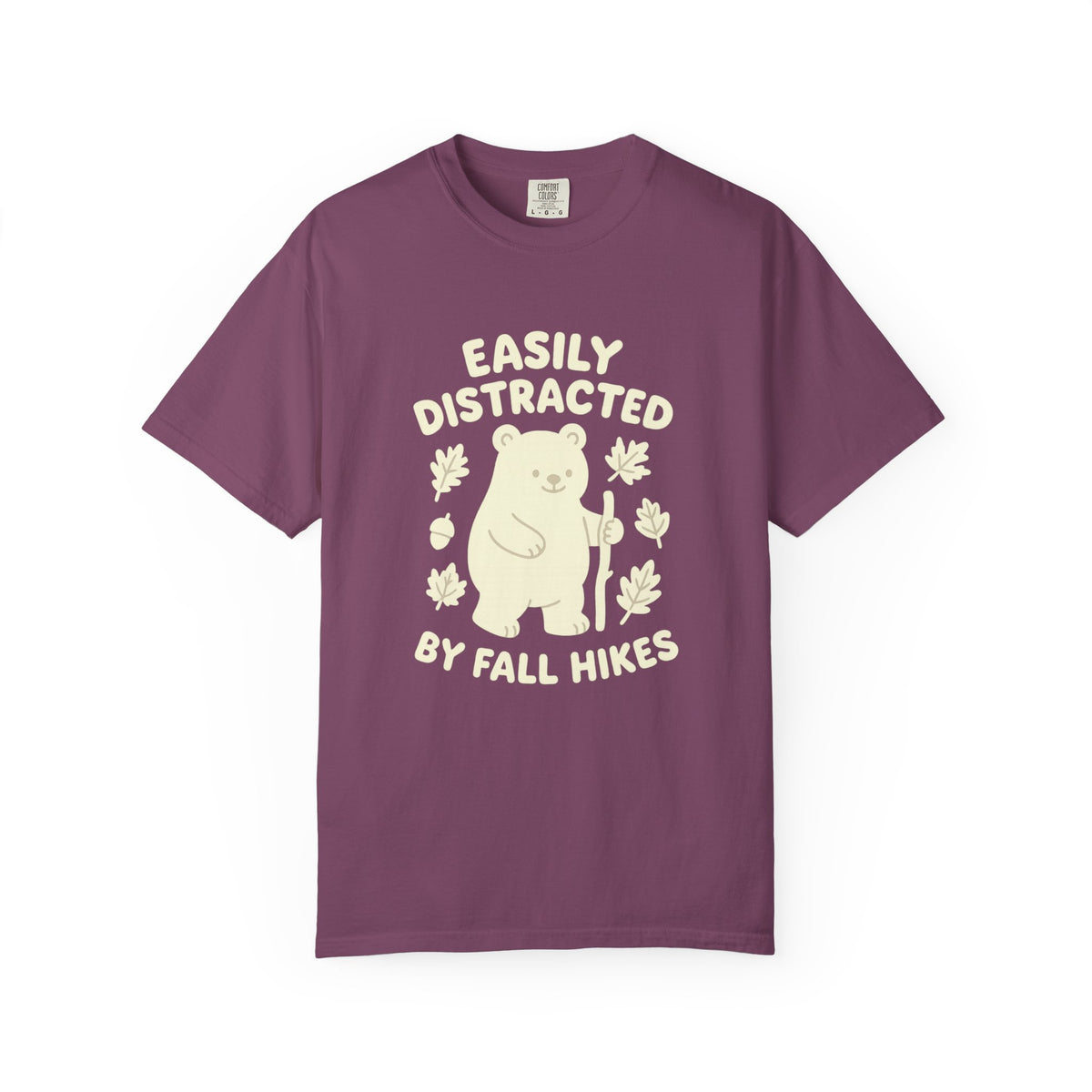 Fall Hikes Bear T-Shirt — "Easily Distracted By Fall Hikes" Autumn Hiking Tee - Trending Now - October 2026