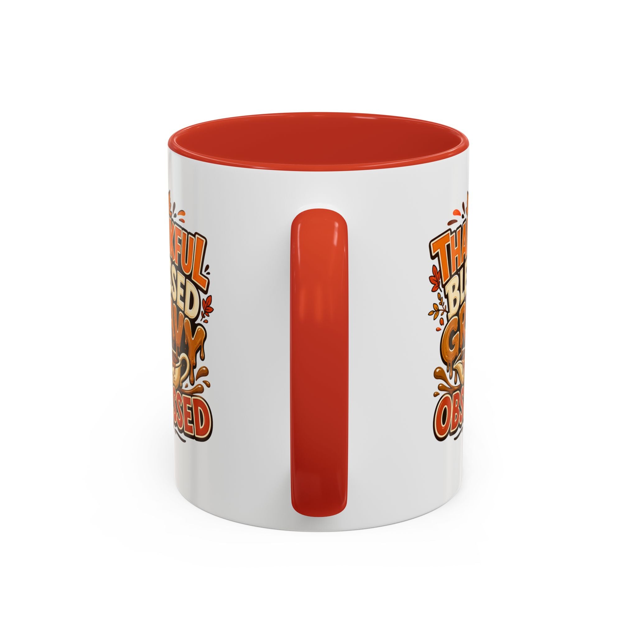 Thanksgiving Mug Coffee Mug — "Thankful Blessed Gravy Obsessed" Thanksgiving Accent Mug