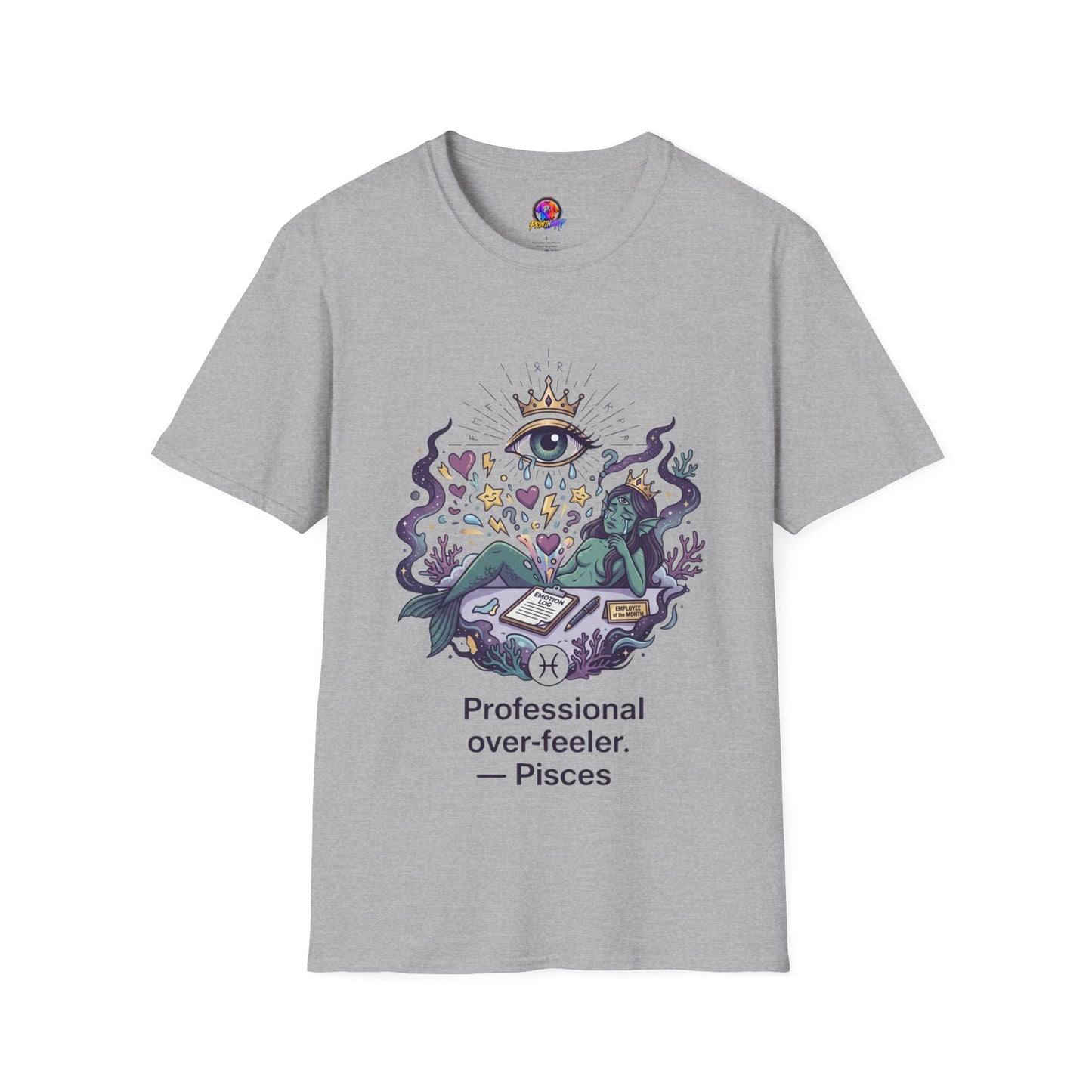 Mystic Eye Graphic T‑Shirt — 'Professional Over‑Feeler' Surreal Tee