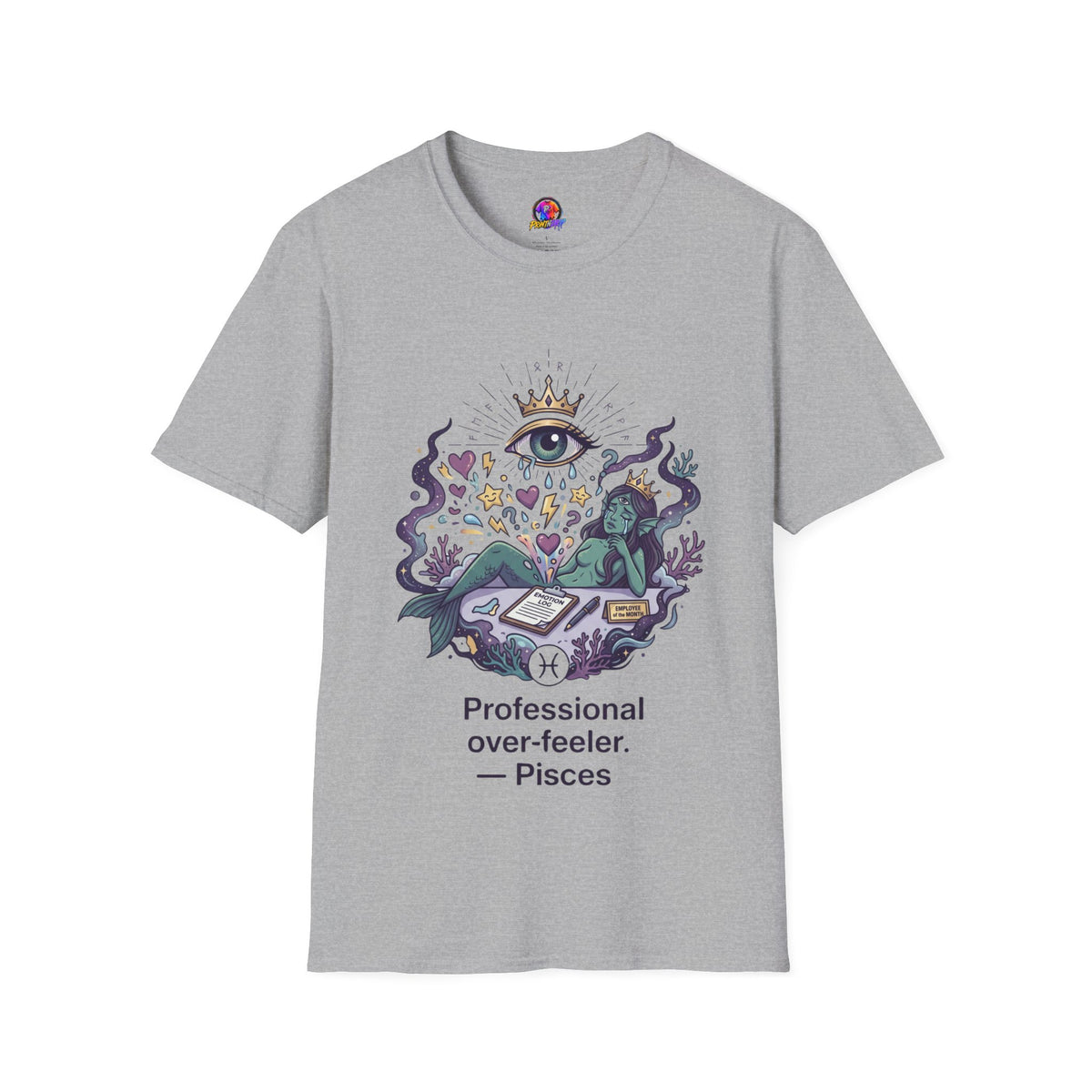 Mystic Eye Graphic T‑Shirt — 'Professional Over‑Feeler' Surreal Tee