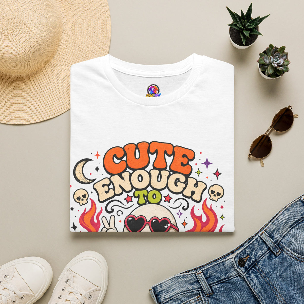 Halloween Cute Enough Unisex Softstyle T-Shirt