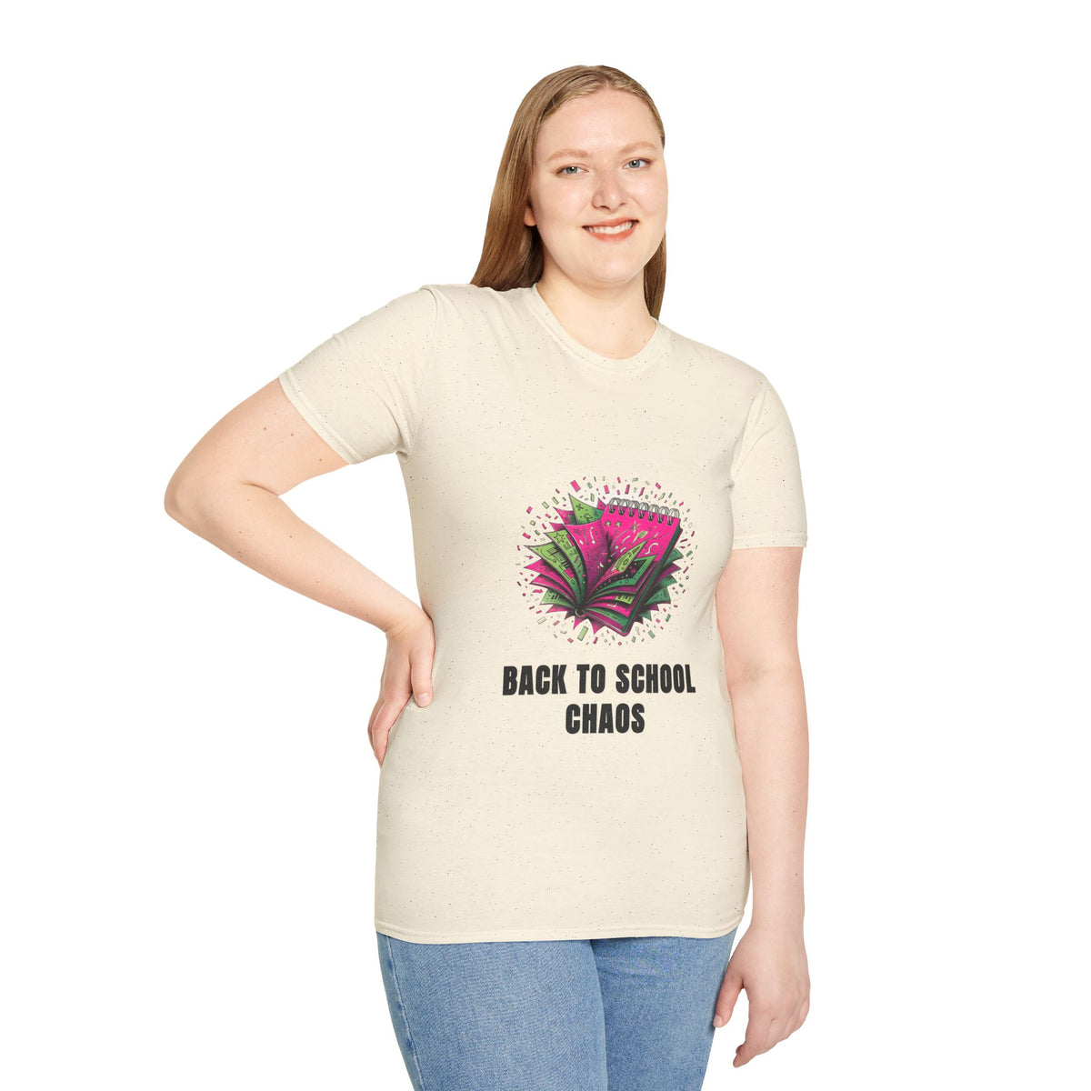Back to School Chaos T-Shirt — Colorful Notebooks Graphic Tee for Students & Teachers - Trending Now - August 2026