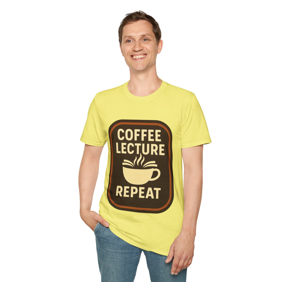 Coffee Lecture Repeat T‑Shirt — Funny Professor Coffee Tee for Teachers & Students - Trending Now - August 2026