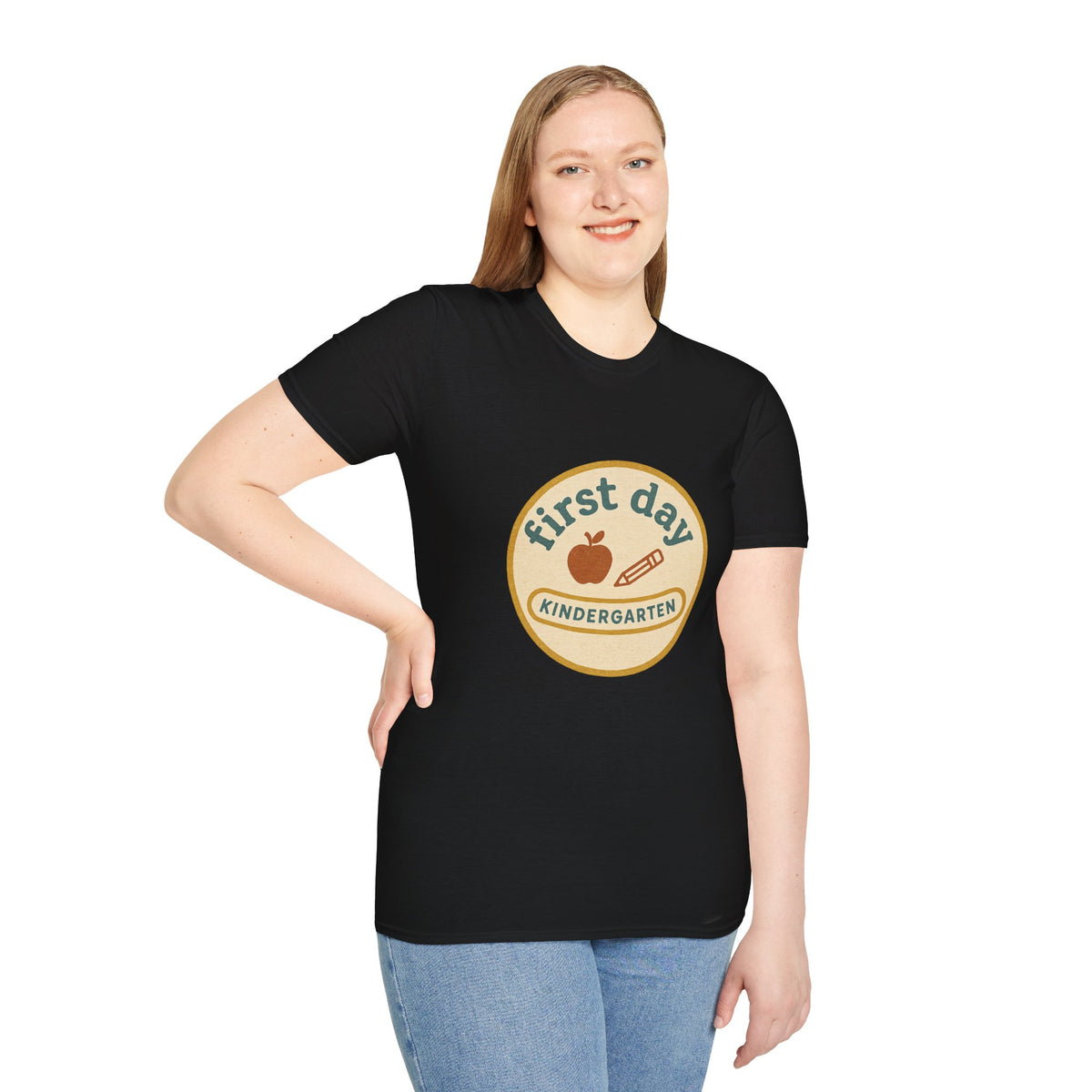 First Day Kindergarten Badge T-Shirt — Cute Back-to-School Tee for Teachers & Parents - Trending Now - August 2026