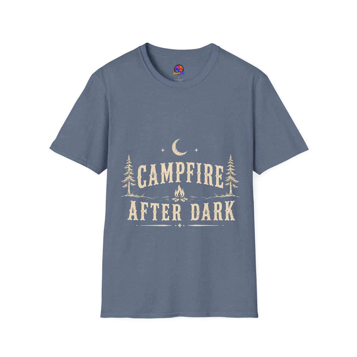 Campfire After Dark T-Shirt — Moonlit Camping Graphic Tee