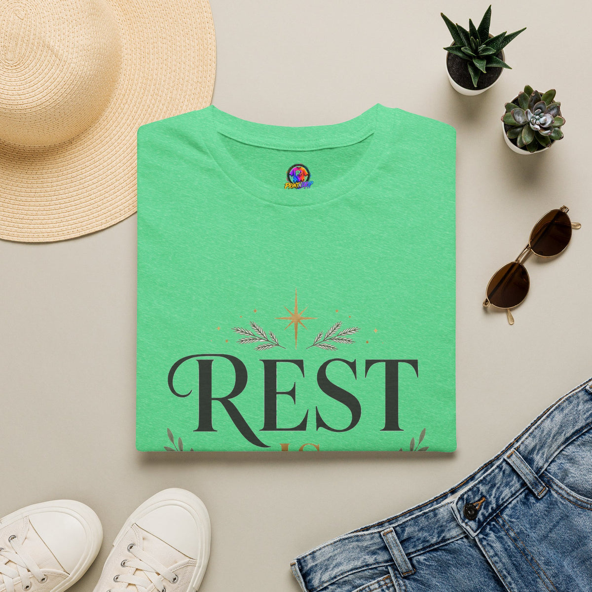 Rest Is Festive T-Shirt — Holiday Cozy Graphic Tee