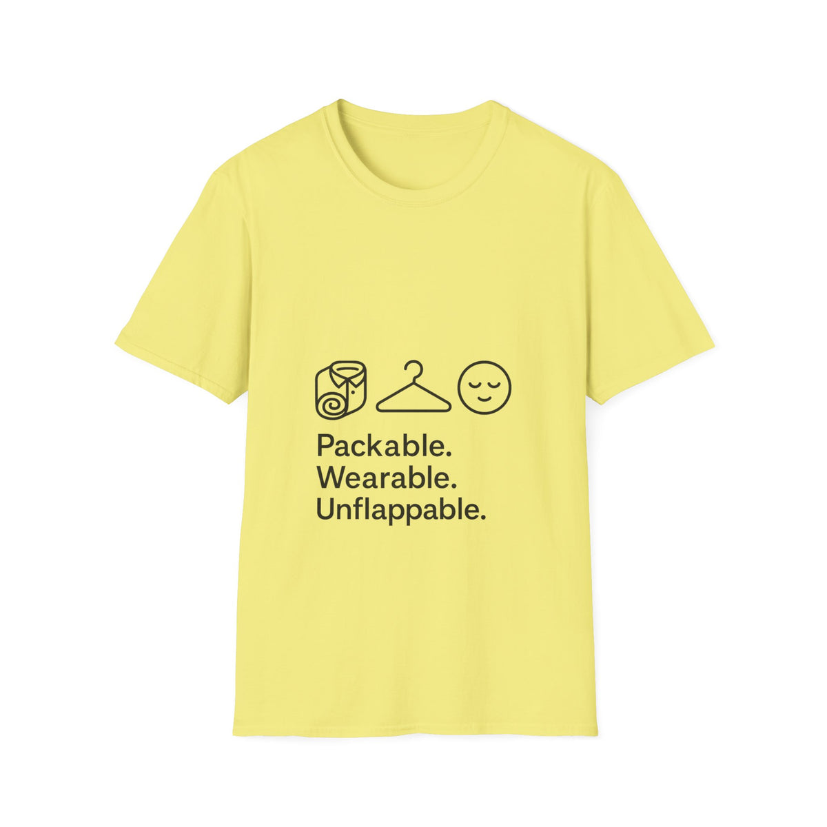 Packable. Wearable. Unflappable. T-Shirt — Minimal Travel Tee - Trending Now - October 2026