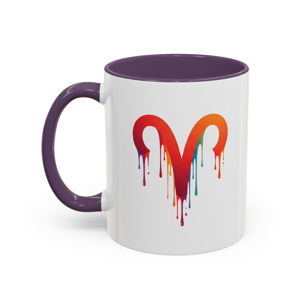 Aries Zodiac Rainbow Drip Aries Coffee Mug — Zodiac Astrology Accent Mug