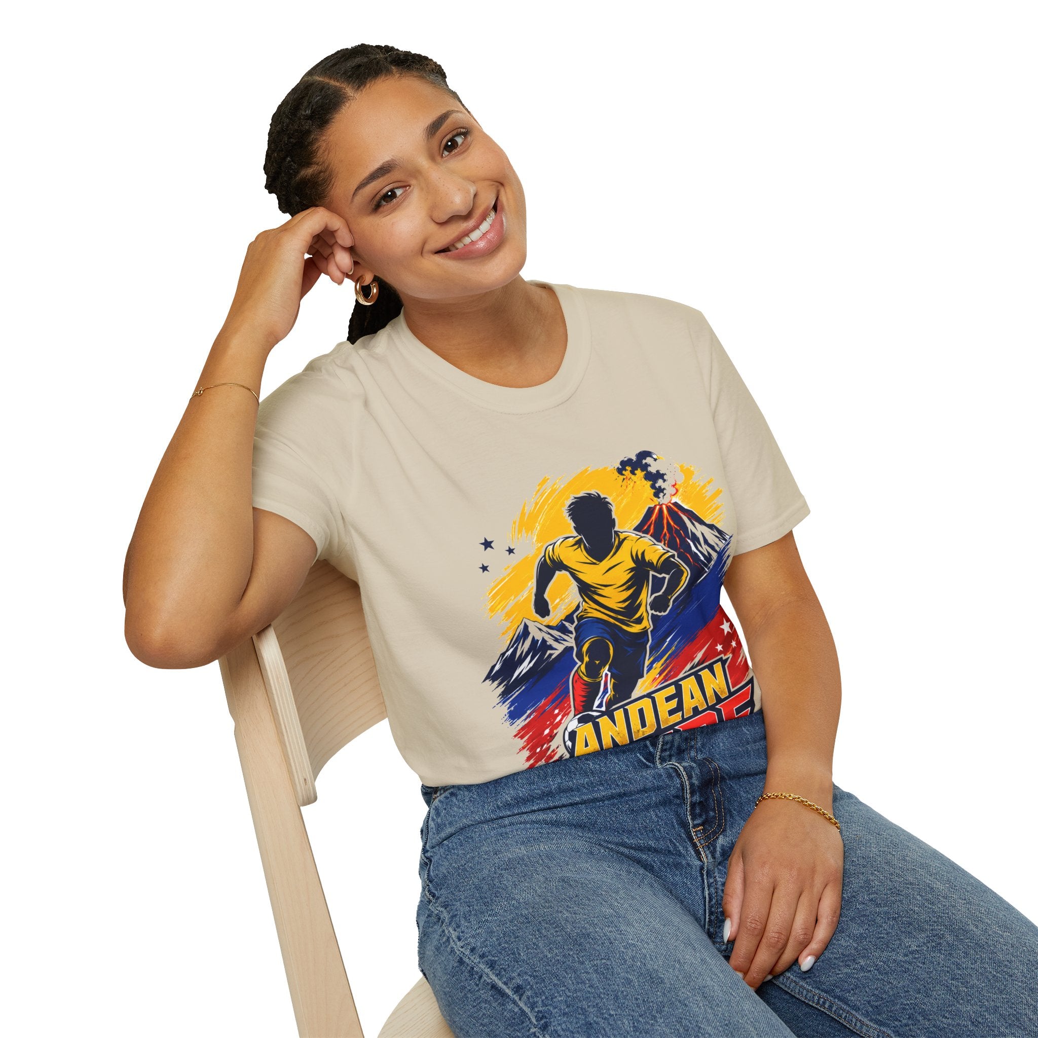Ecuador Andean Fire Running T‑Shirt — Volcano Trail Runner Graphic Tee