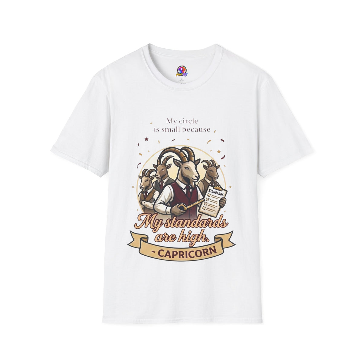 Capricorn Zodiac T-Shirt — "My Standards Are High" Astrology Tee