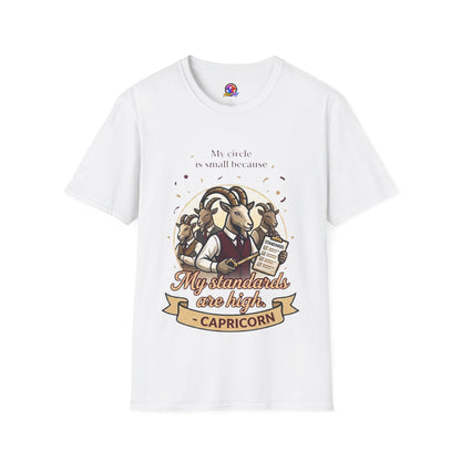 Capricorn Zodiac T-Shirt — "My Standards Are High" Astrology Tee