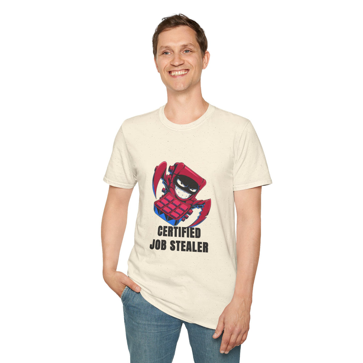 Certified Job Stealer T-Shirt — Funny Cartoon Ninja Heist Tee - Trending Now - August 2026