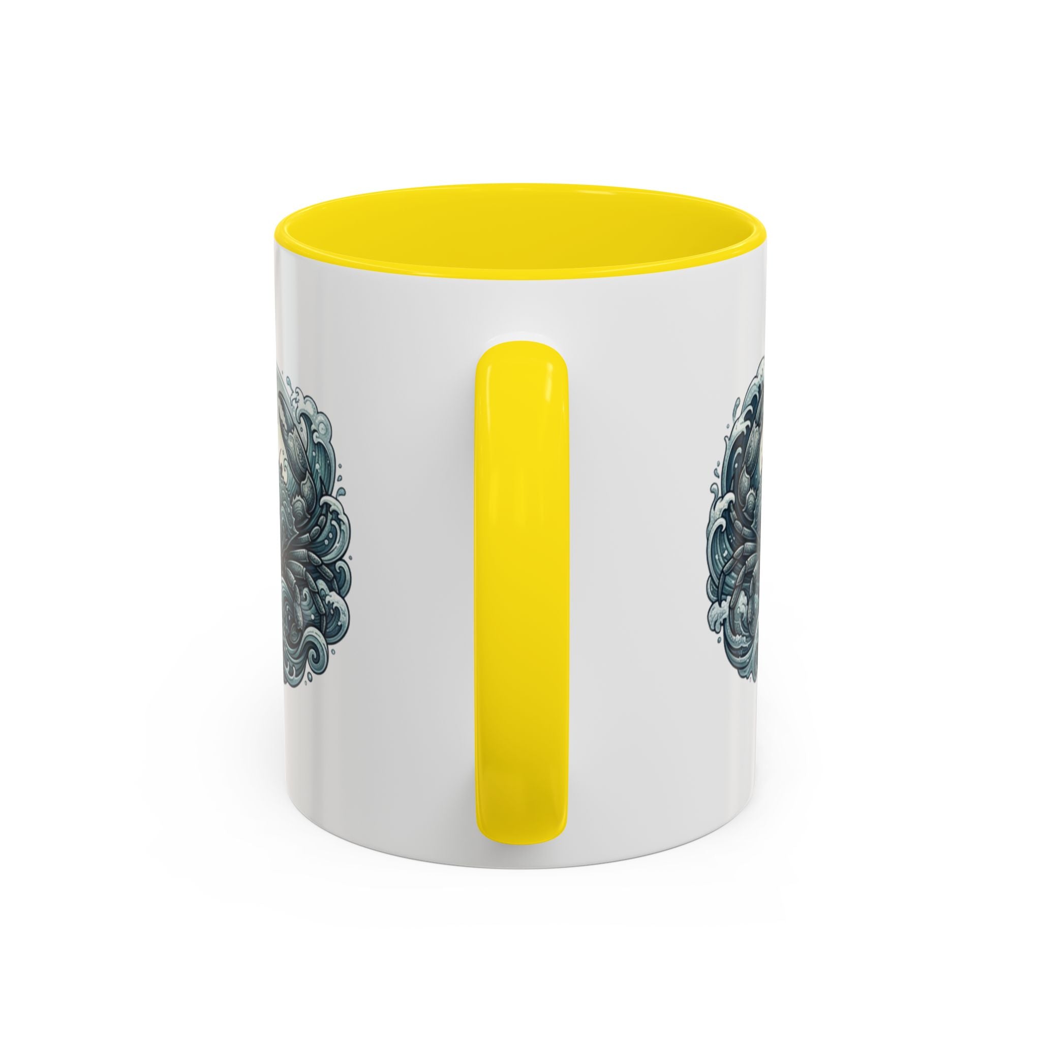 Crab Wave Accent Coffee Mug — Nautical Ocean Art