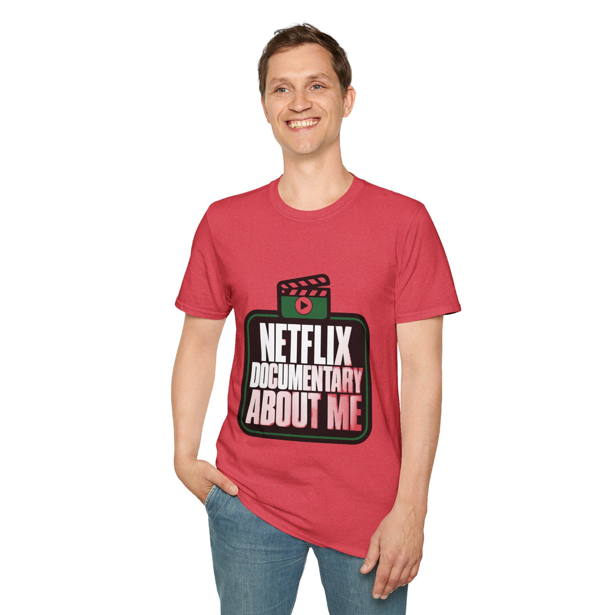 Netflix Documentary About Me Green Block Badge T-Shirt - Funny Sarcastic Pop Culture Tee - Trending Now - September 2026
