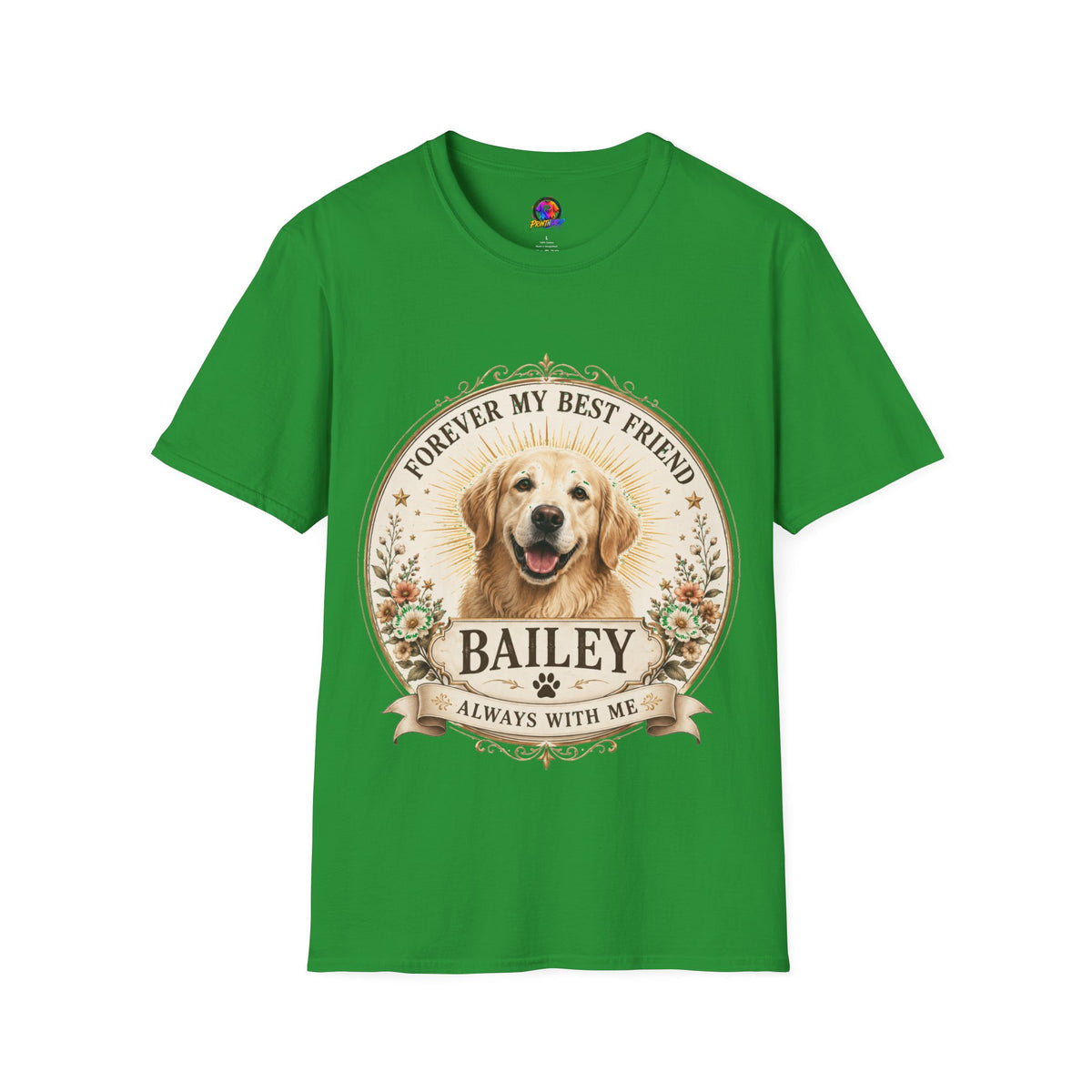 Dog Lover T-Shirt — “Forever My Best Friend” Personalized Golden Retriever Tee