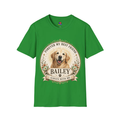 Dog Lover T-Shirt — “Forever My Best Friend” Personalized Golden Retriever Tee