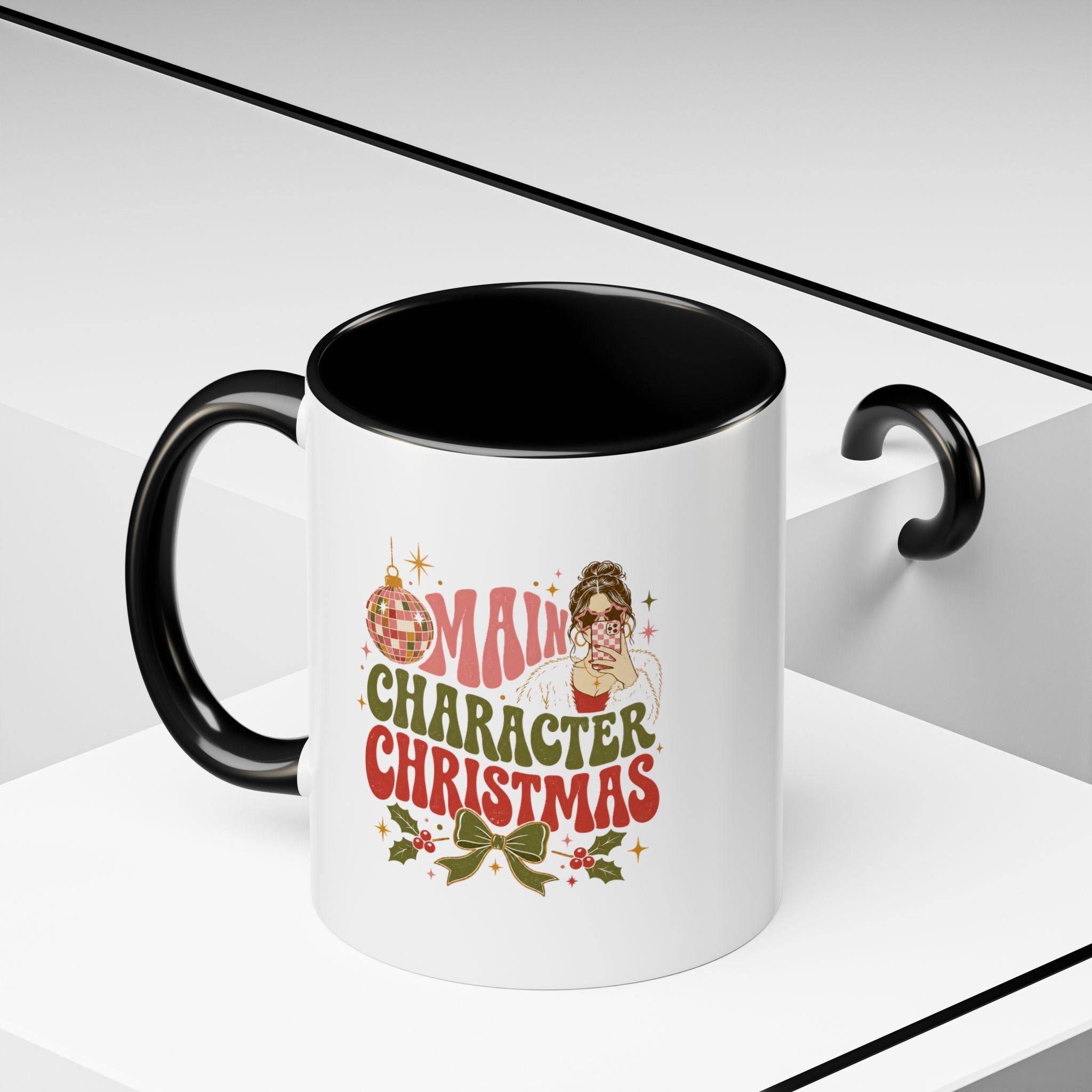 Modern Day Christmas Main Character Christmas Mug — Funny Holiday Coffee Cup