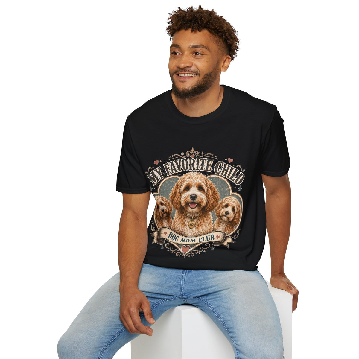 Dog Mom T-Shirt — "My Favorite Child" Cavalier Love Graphic Tee