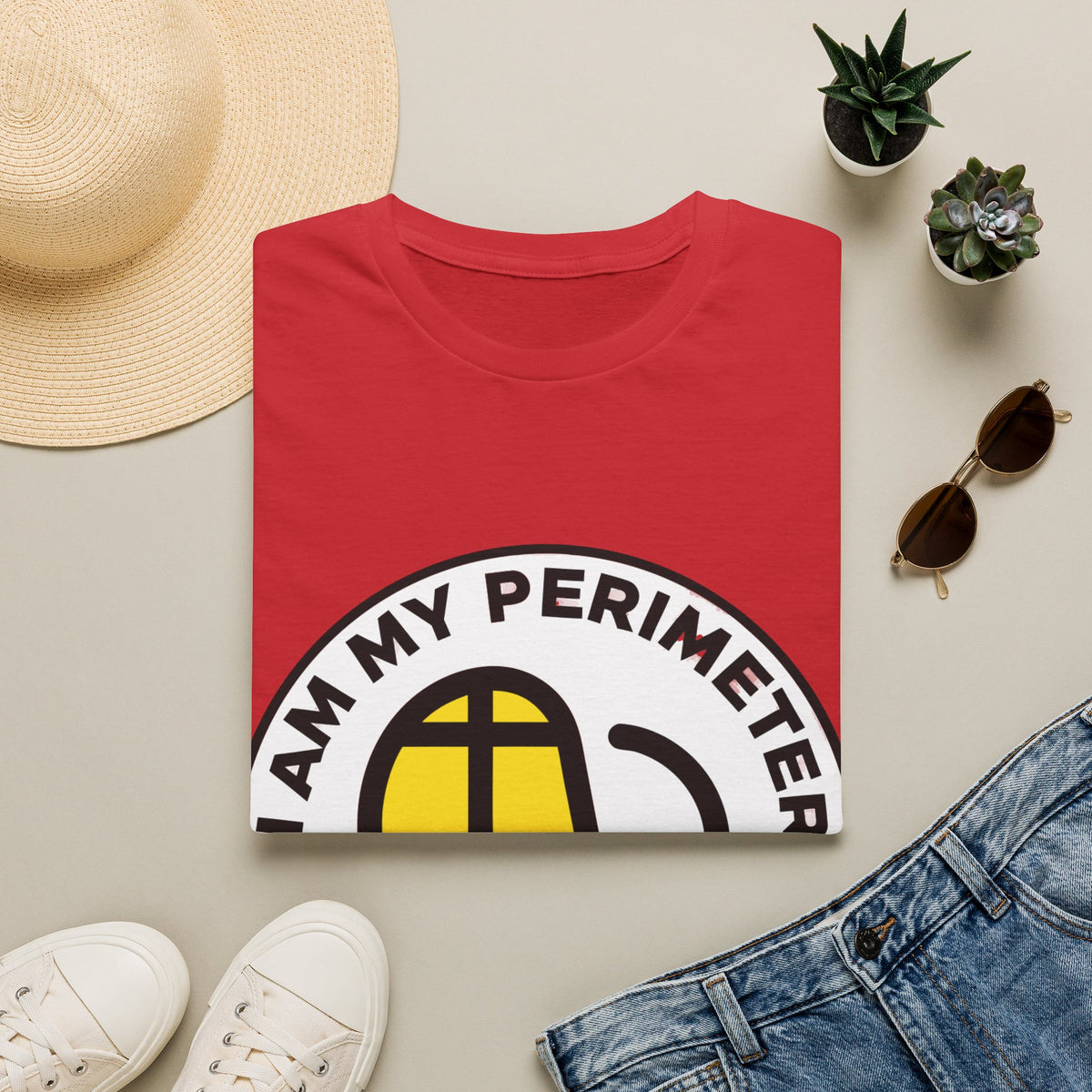 "I Am My Perimeter" Circular Graphic Tee - Trending Now - September 2026
